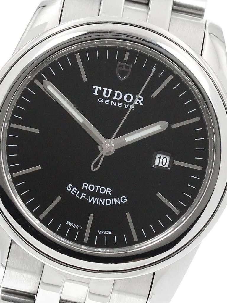 Tudor Glamor Date 53000 Black Dial Automatic Boys Watch942999
